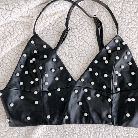 Forever 21 Tops - Crop Top with pearls. Size Small. True to size.